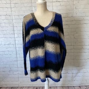 Urban Outfitters V-neck Blue Knit Sweater